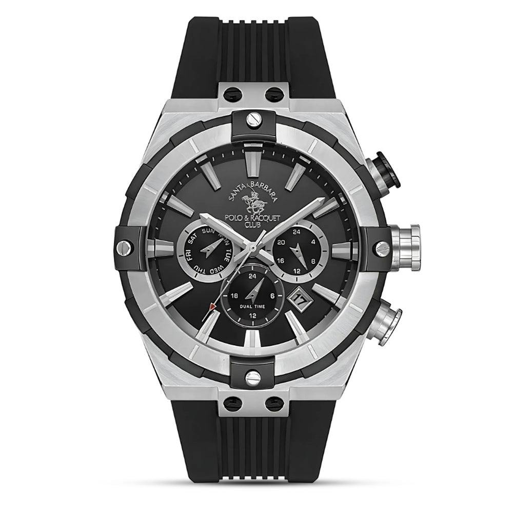 Santa Barbara Polo & Racquet Club Gun Black Dial Men's Watch | SB.1.10510-1