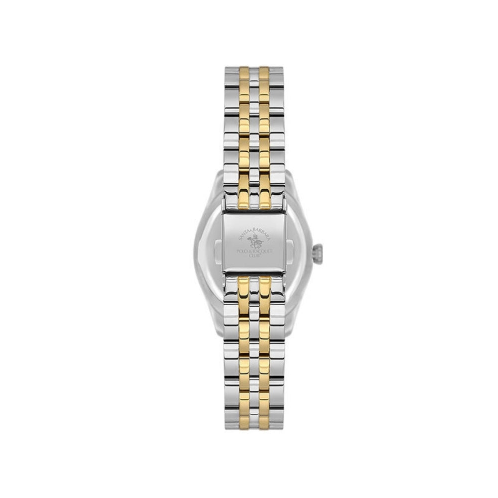 Santa Barbara Polo Two Tone Silver Dial Ladies Watch | SB.1.10620-4