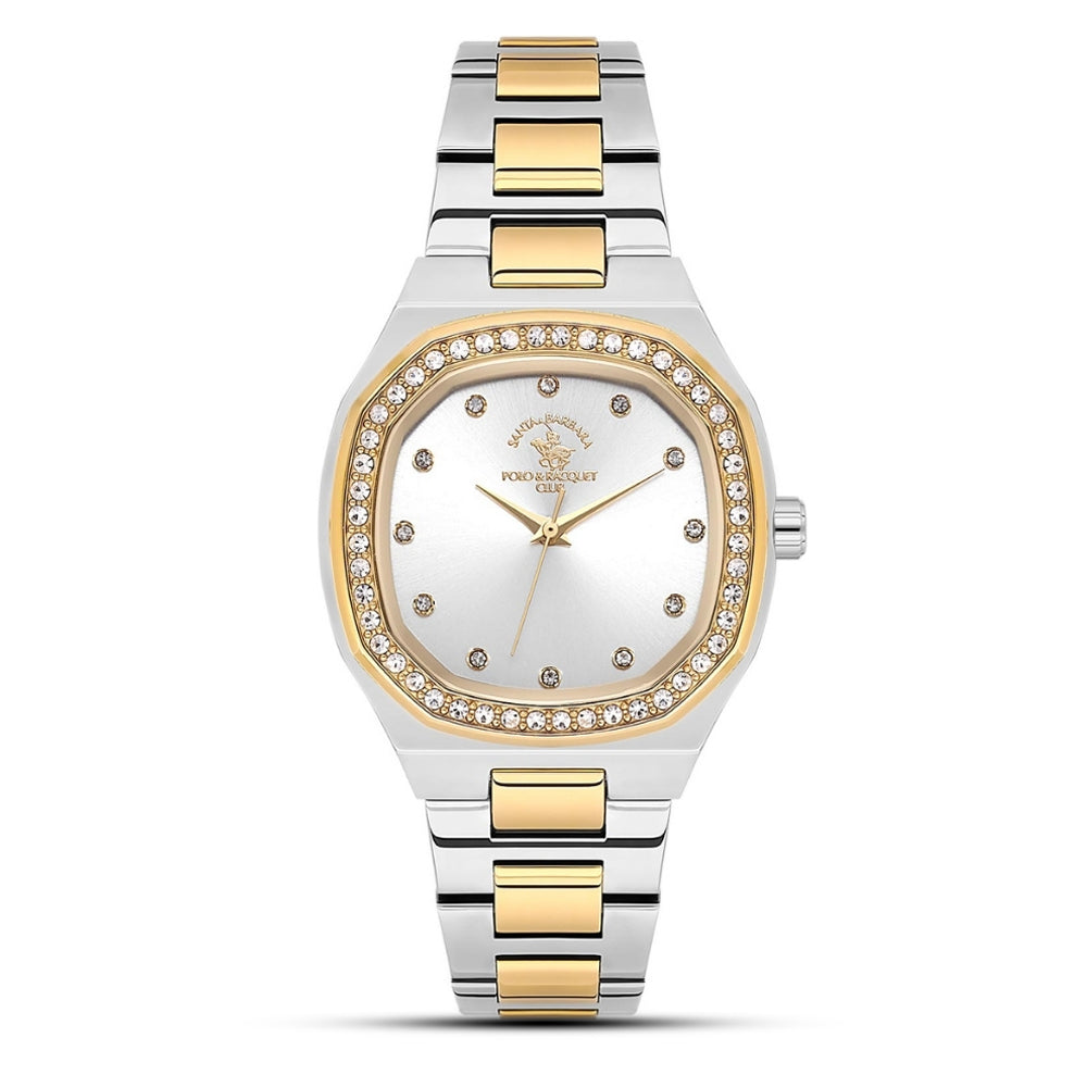 Santa Barbara Two Tone Silver Dial Ladies Watch | SB.1.10625-5