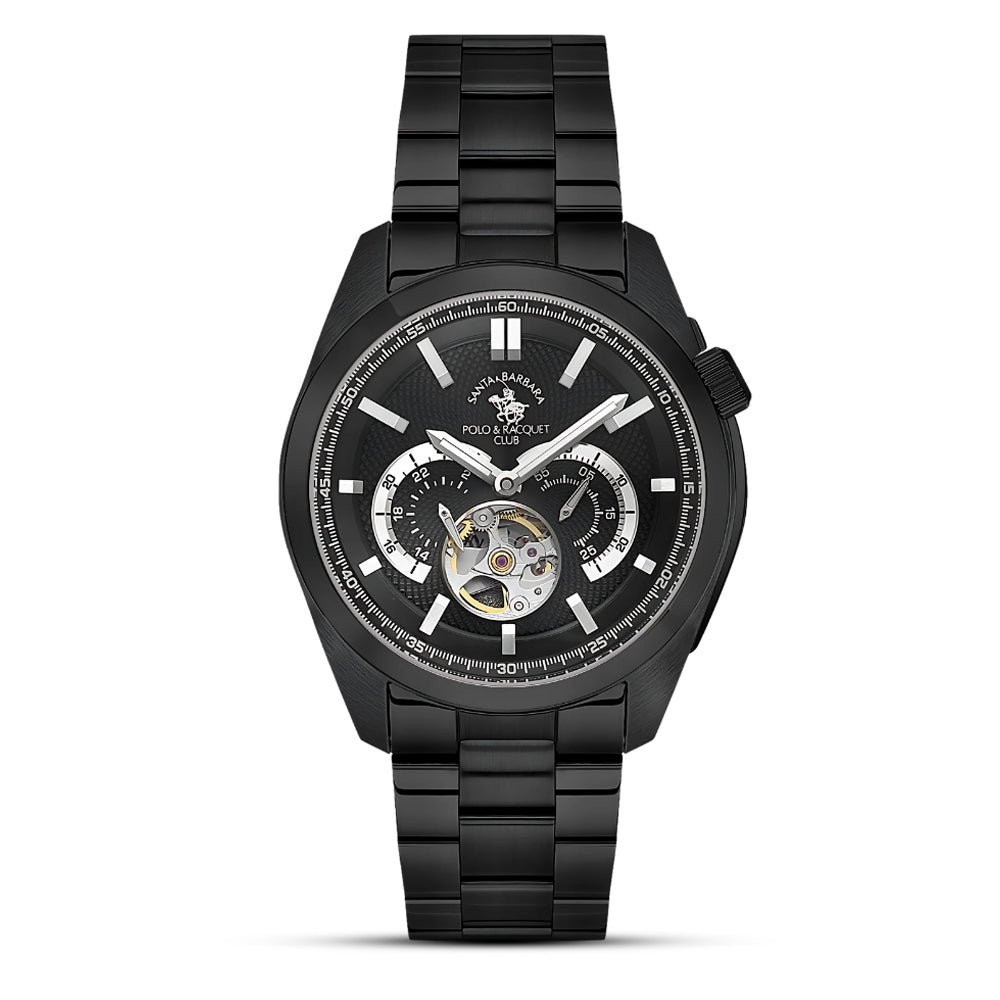 Santa Barbara Open Heart Automatic Black Dial Men's Watch | SB.1.10628-5