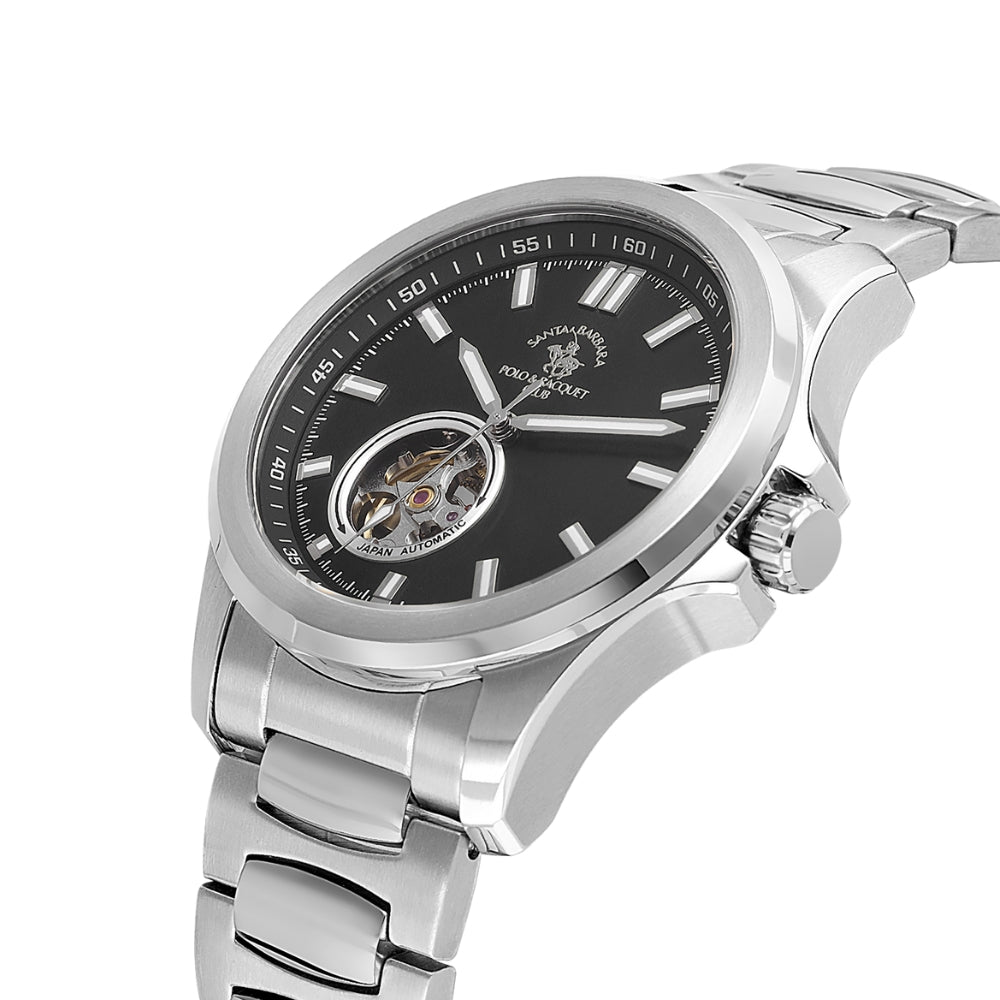 Santa Barbara Open Heart Black Dial Men's Watches | SB.1.10629-2