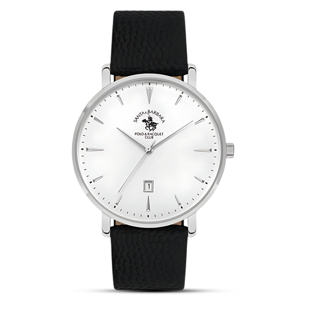 Santa Barbara Polo & Racquet White Dial Men's Watch | SB.8.10009-1