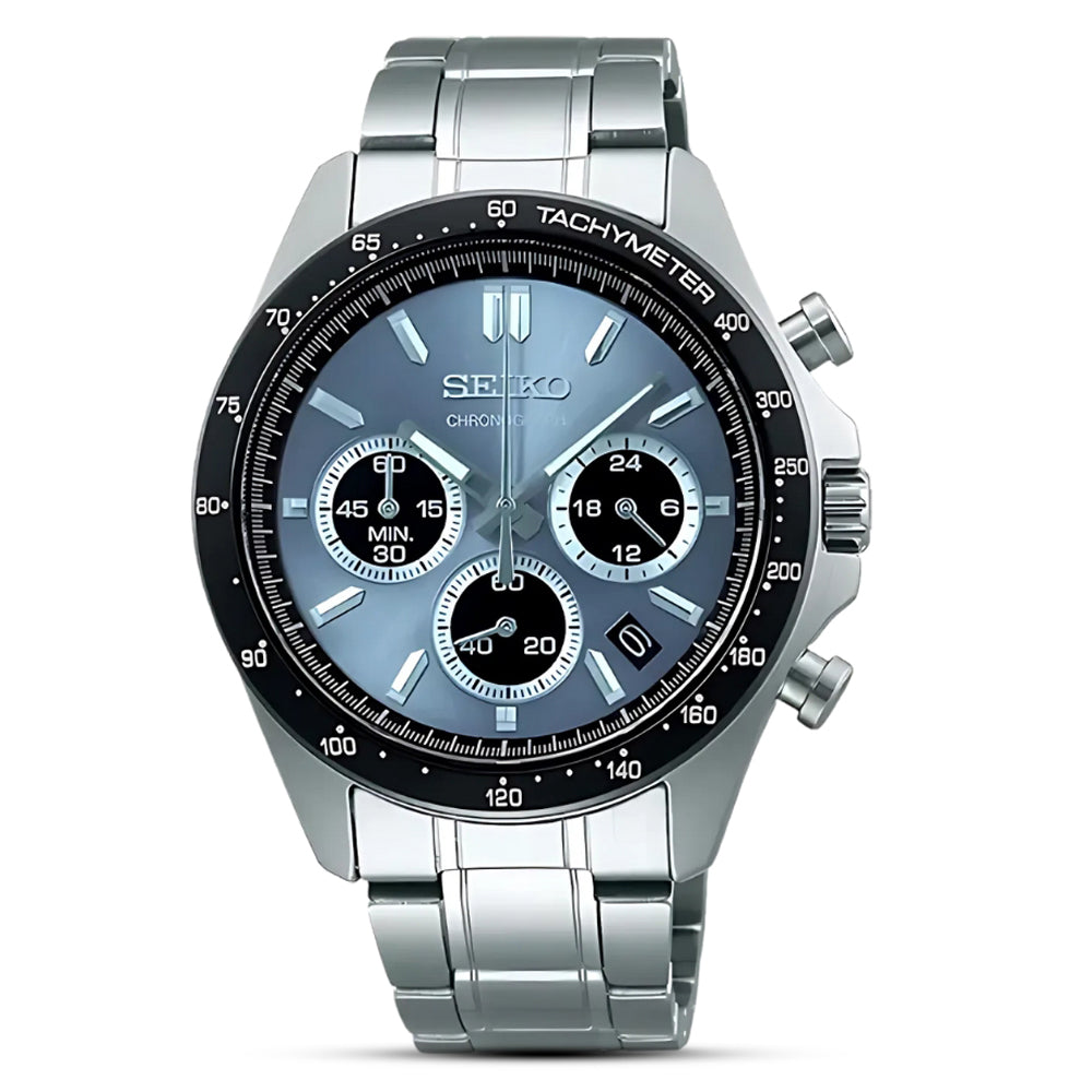 Seiko Spirit Chronograph Light Blue Dial Men's Watch | SBTR027