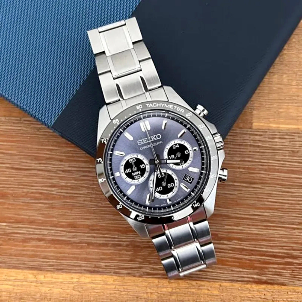 Seiko Spirit Chronograph Light Blue Dial Men's Watch | SBTR027