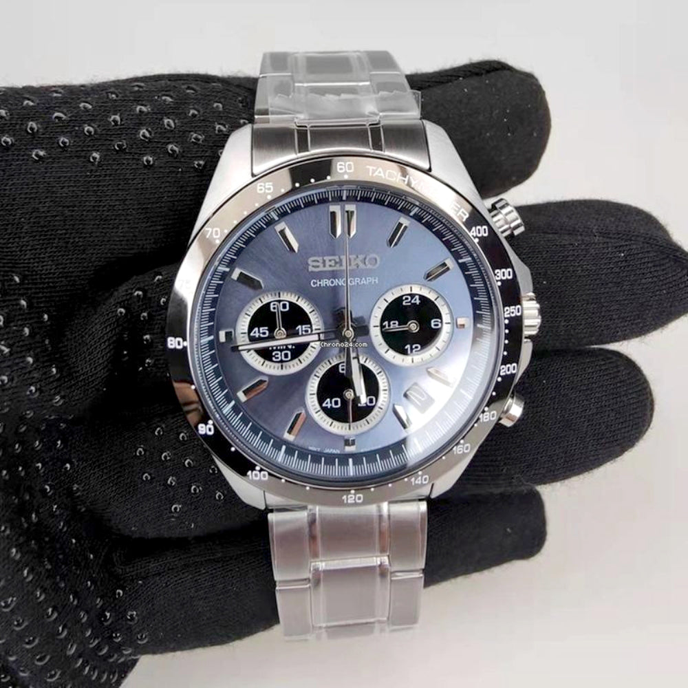 Seiko Spirit Chronograph Light Blue Dial Men's Watch | SBTR027