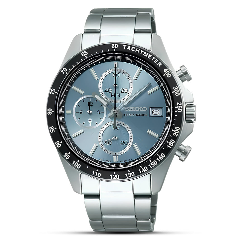 Seiko Spirit Chronograph Light Blue Dial Men's Watch SBTR029