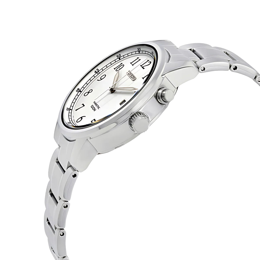 Seiko Kinetic Automatic White Dial Men's Watch | SKA775P1