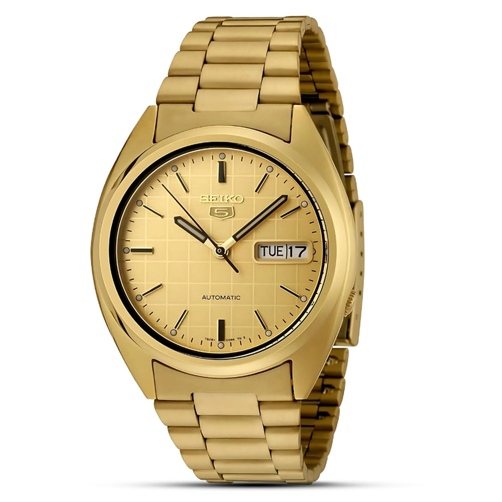 Seiko 5 Automatic Gold Tone Men's Watch SNXL72K