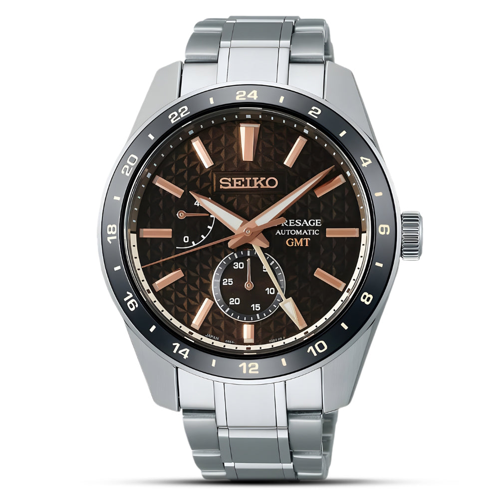 SEIKO PRESAGE "Keshizumi" Sharp Edged GMT Automatic Watch | SPB275J1