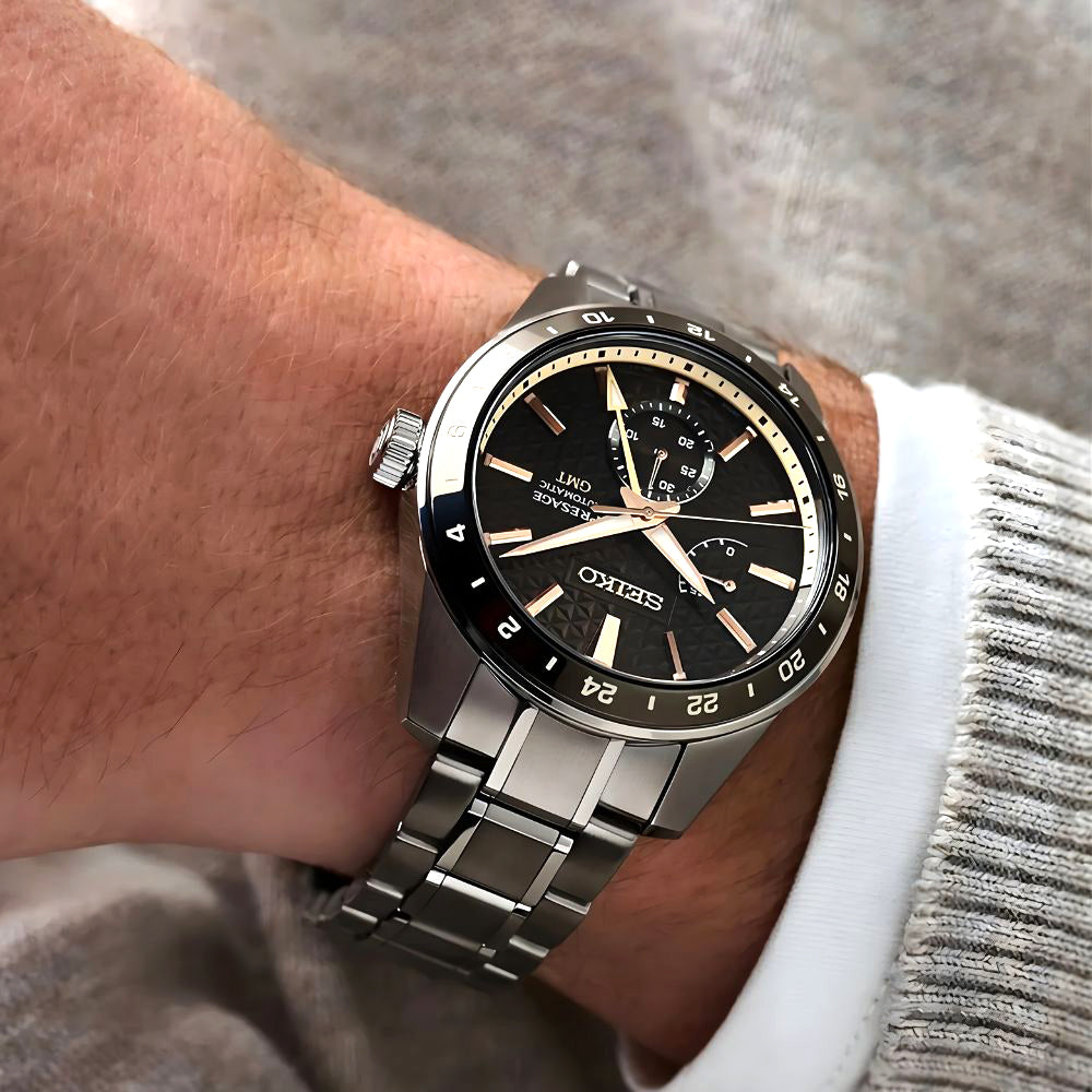 SEIKO PRESAGE "Keshizumi" Sharp Edged GMT Automatic Watch | SPB275J1