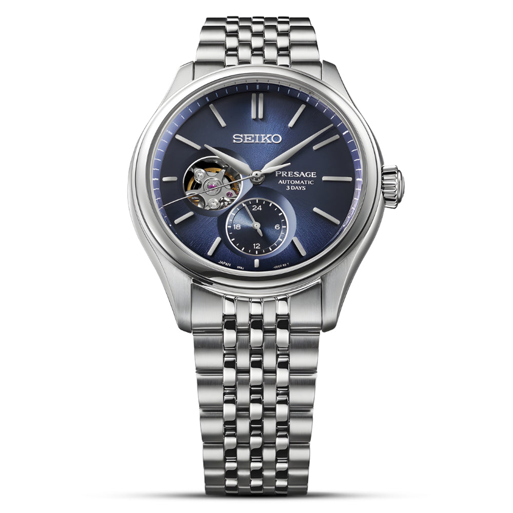 Seiko Presage Open Heart Automatic Blue Dial Men's Watch | SPB527J1