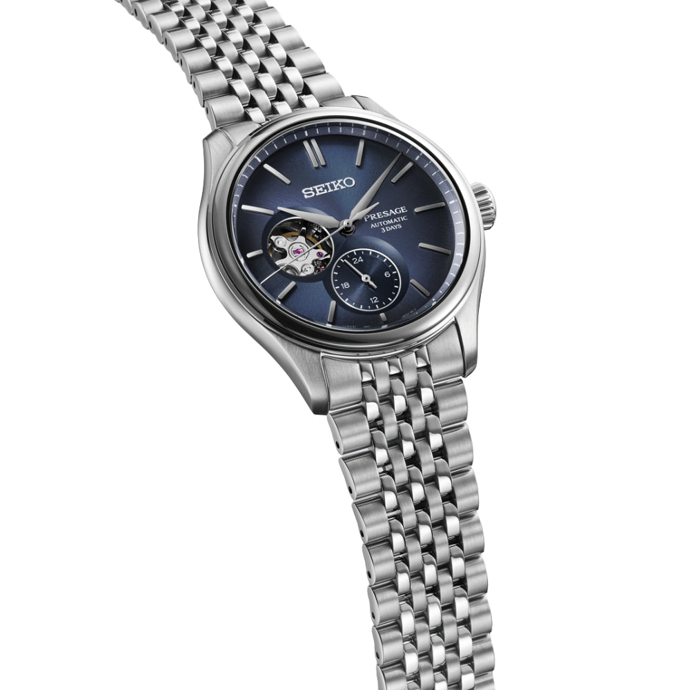 Seiko Presage Open Heart Automatic Blue Dial Men's Watch | SPB527J1