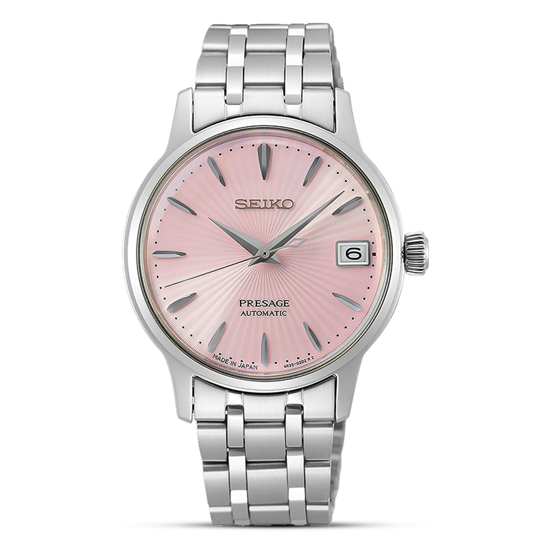Seiko Presage Cocktail Time Automatic Pink Dial Ladies Watch | SRP839J1