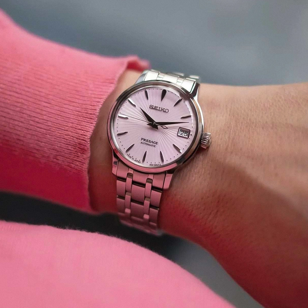Seiko Presage Cocktail Time Automatic Pink Dial Ladies Watch | SRP839J1