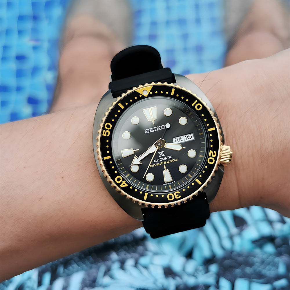 Seiko Prospex Turtle Gold Ring Special Edition Diver's Watch | SRPD46K1