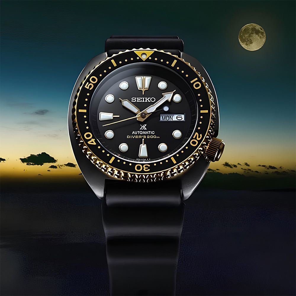 Seiko Prospex Turtle Gold Ring Special Edition Diver's Watch | SRPD46K1