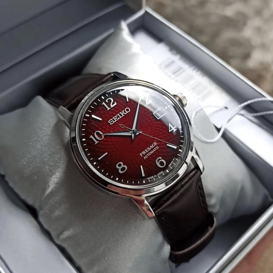 Seiko Presage Cocktail Red Dial Automatic Men's Watch SRPE41J1