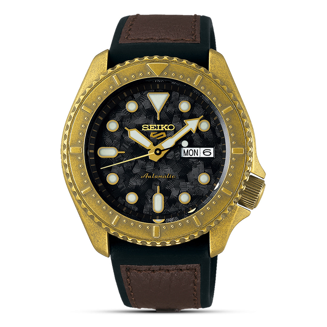 Seiko 5 Sports SKX Automatic Gold Tone Men's Watch | SRPE80K1