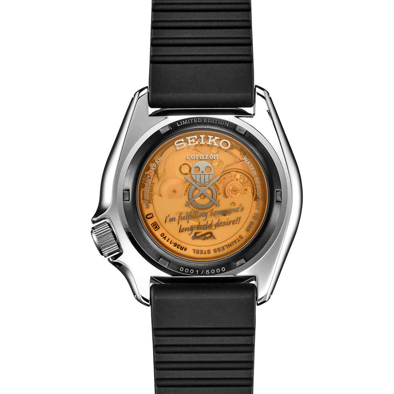Seiko 5 One Piece Trafalgar D. Water Law Limited Edition Watch| SRPH63