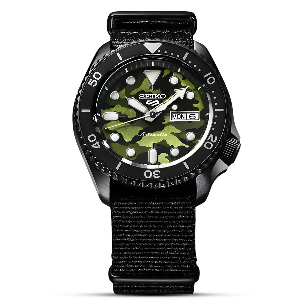 Seiko 5 Green Camouflage "Street Style" Automatic Watch SRPJ37K1