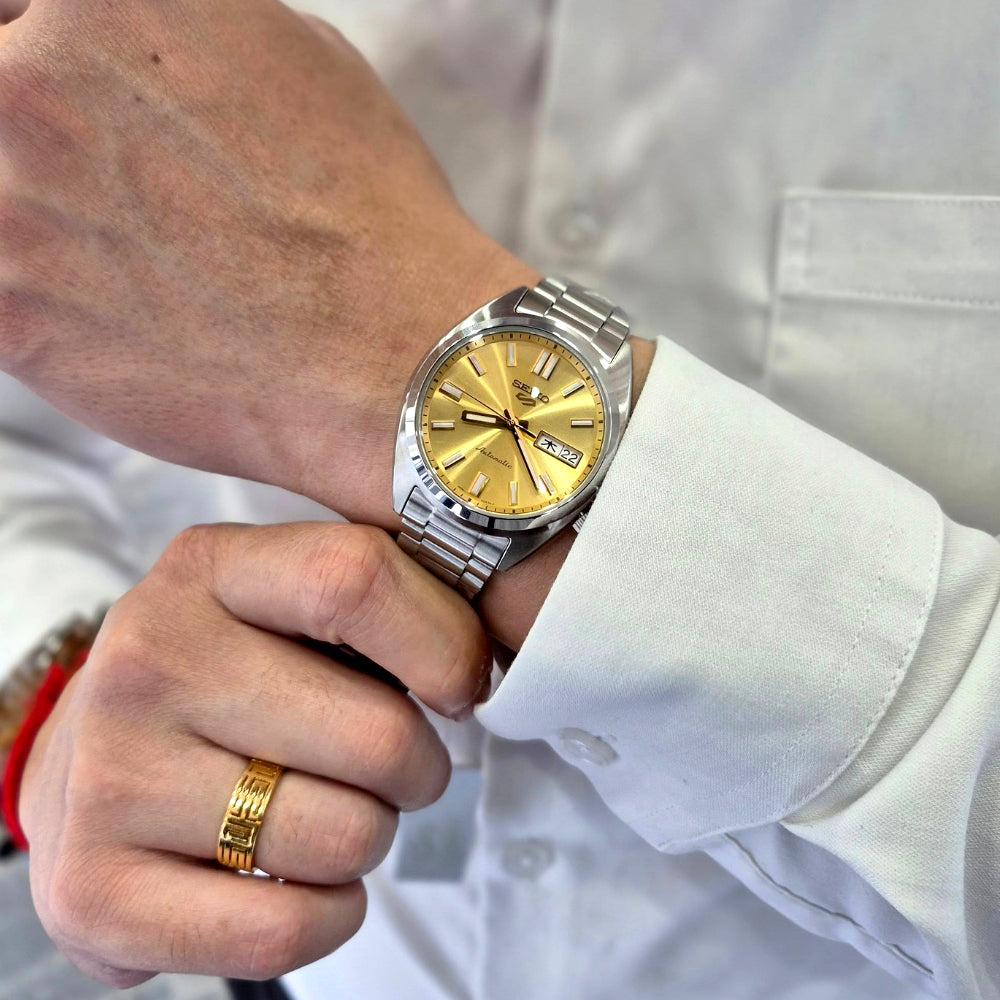 Seiko 5 Sports Automatic SNXS Gold Dial Men's Watch SRPL59K1