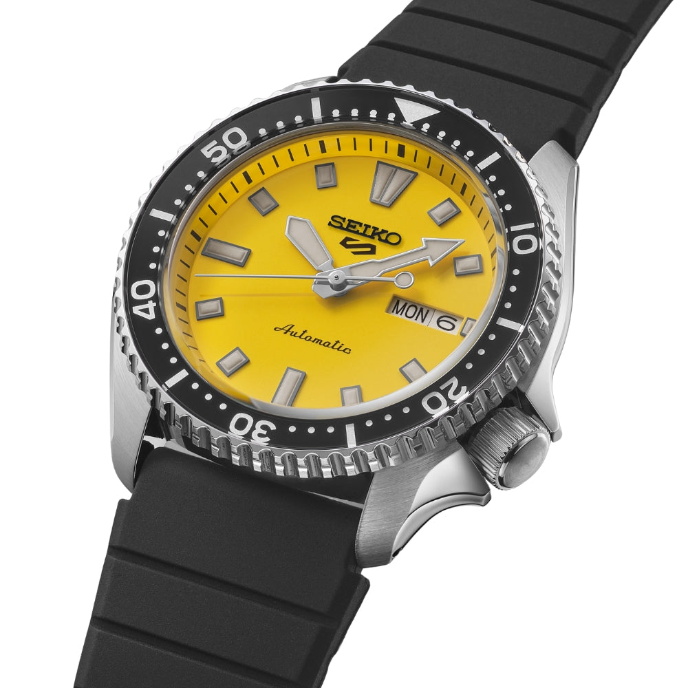 Seiko 5 Sports SKX Automatic Yellow Dial Men's Watch | SRPL87