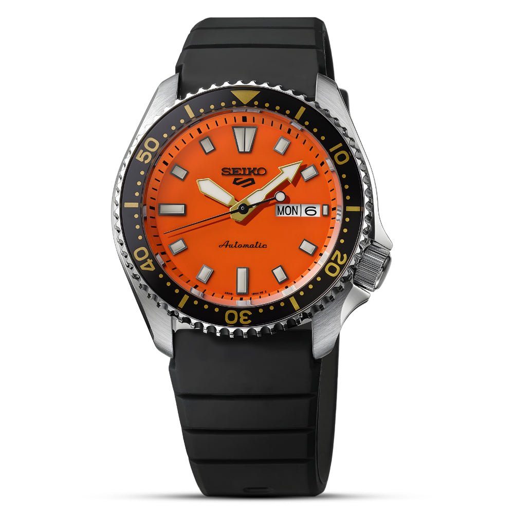 Seiko 5 Sports SKX Automatic Orange Dial Men's Watch | SRPL89