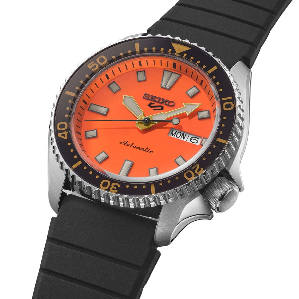 Seiko 5 Sports SKX Automatic Orange Dial Men's Watch | SRPL89