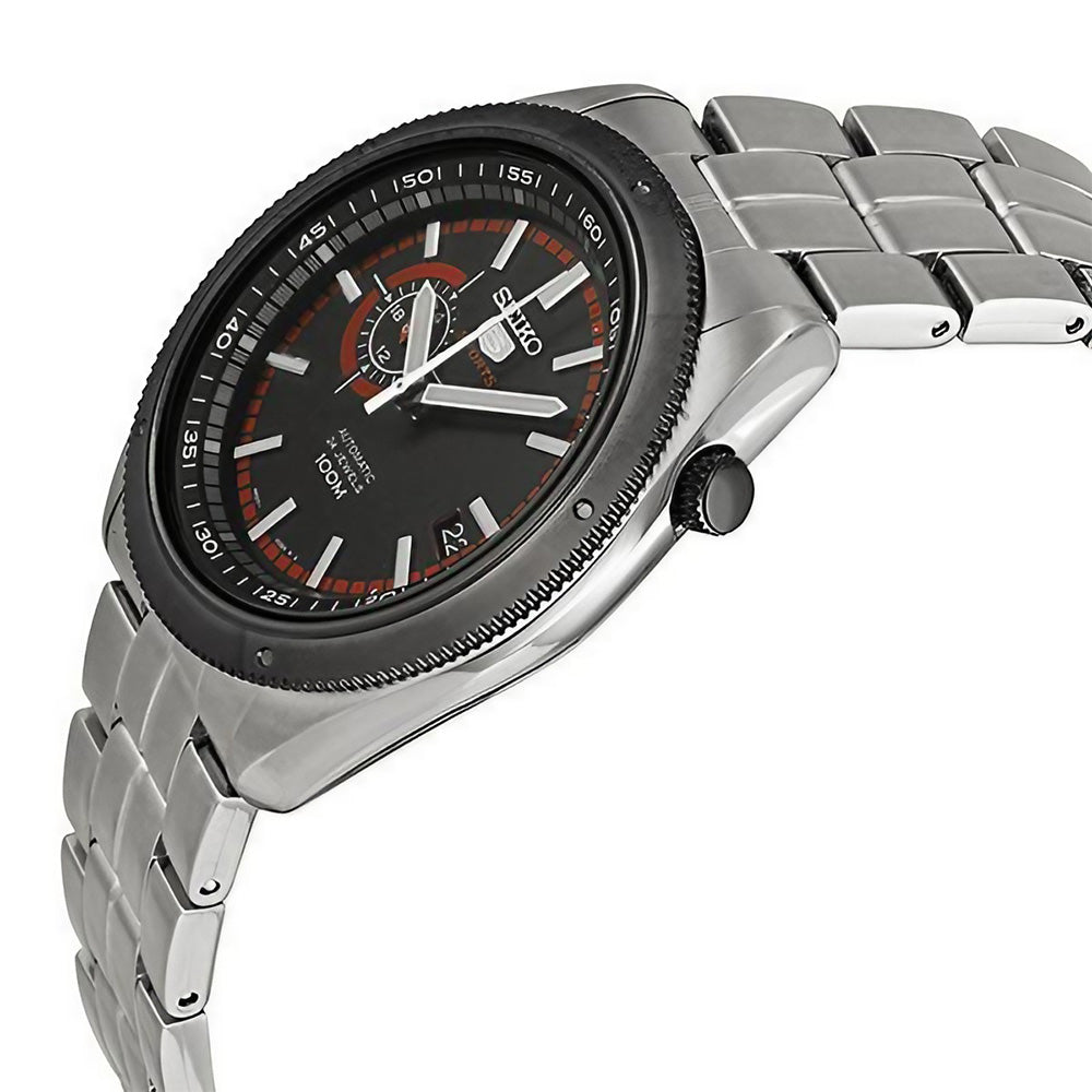 Seiko 5 Sports Red Ring Automatic Black Dial Watch SSA069K1