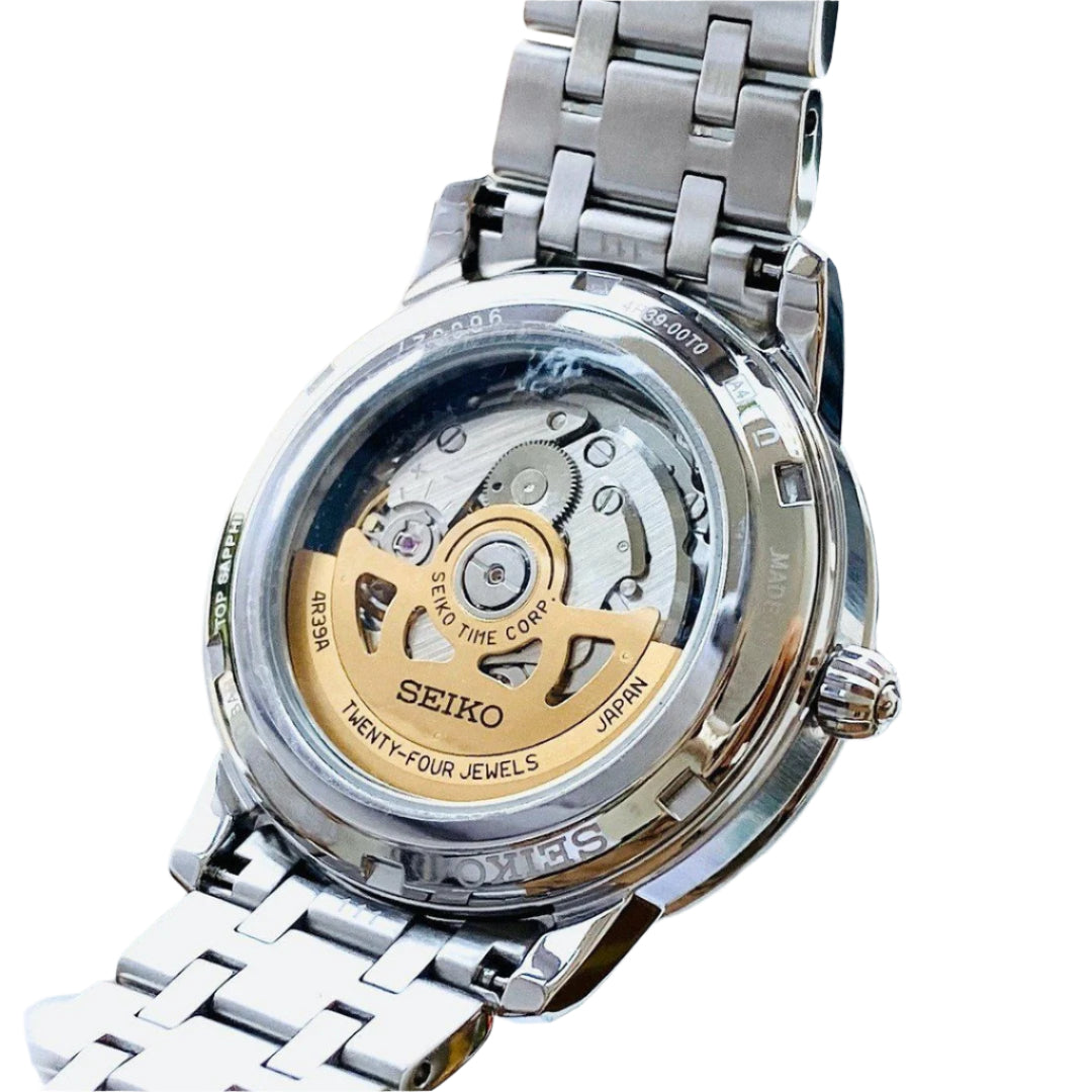 Seiko Presage Automatic Skeleton White Dial Men's Watch | SSA365J1