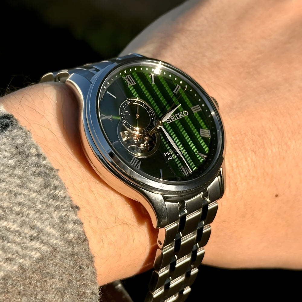 Seiko Presage 'Japanese Zen Gardens' Green Dial Watch | SSA463J1