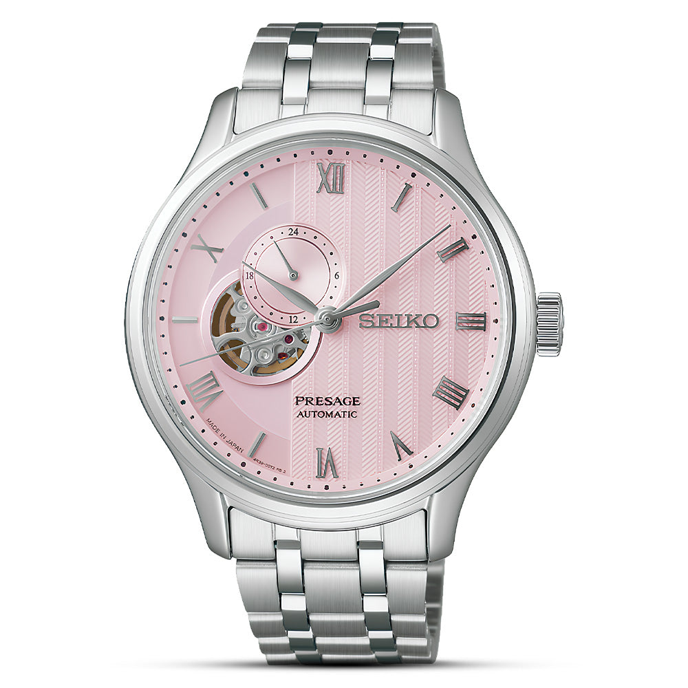Seiko Presage Japanese Garden Pink Dial Watch SSA465J1