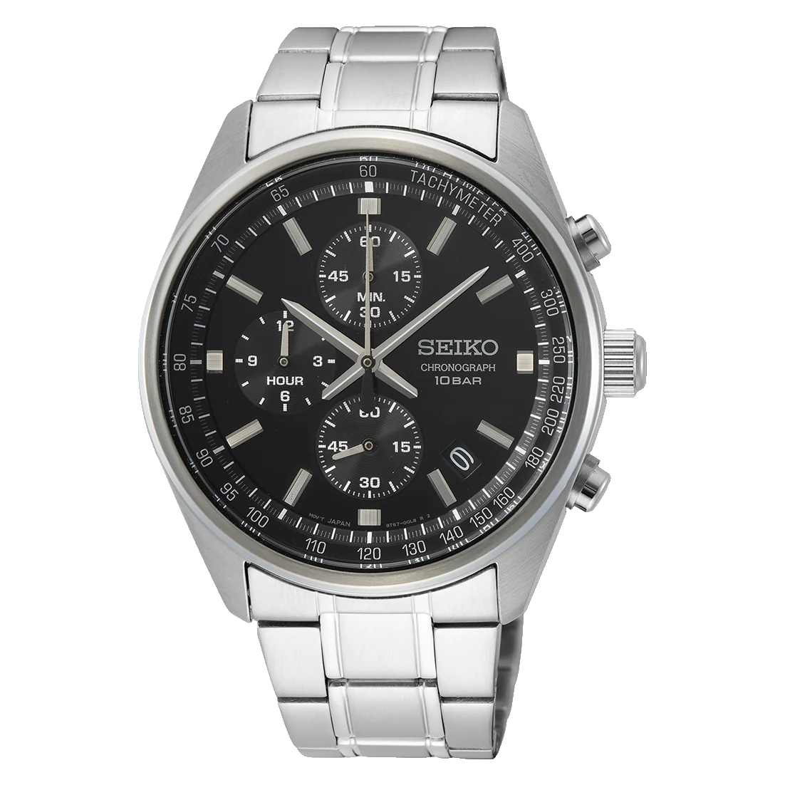 Seiko chronograph best sale black dial