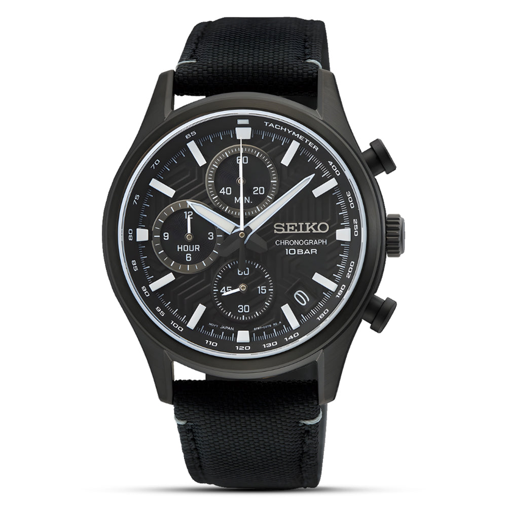 Seiko Sport Chronograph Black Dial Men's Watch SSB421P1
