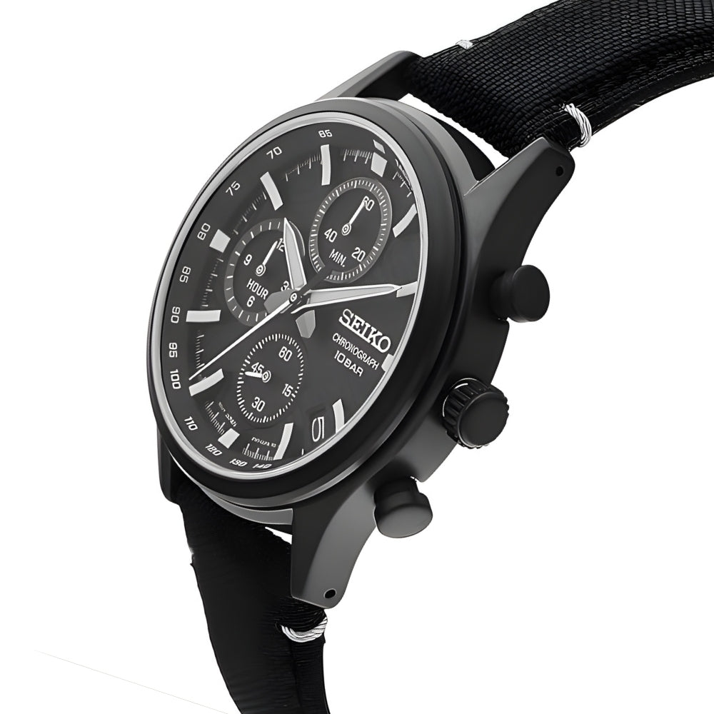 Seiko Sport Chronograph Black Dial Men's Watch SSB421P1
