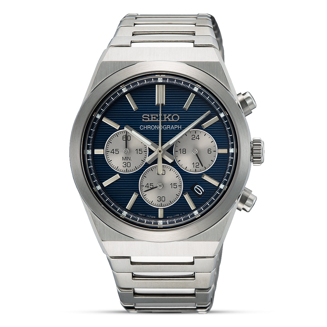 Seiko Sport Chronograph Quartz Blue Dial Men's Watch | SSB453P1