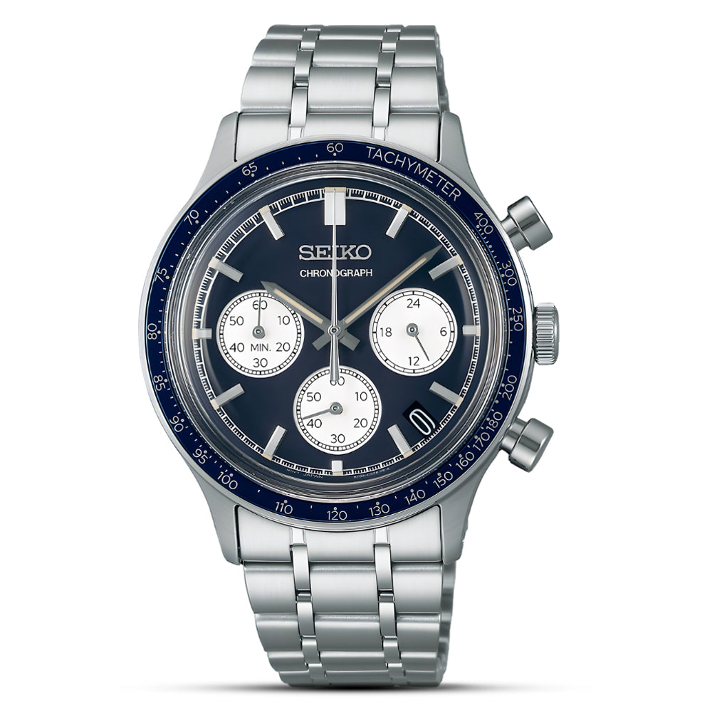 Seiko Essentials Chronograph Blue Dial Men's Watch | SSB477P1