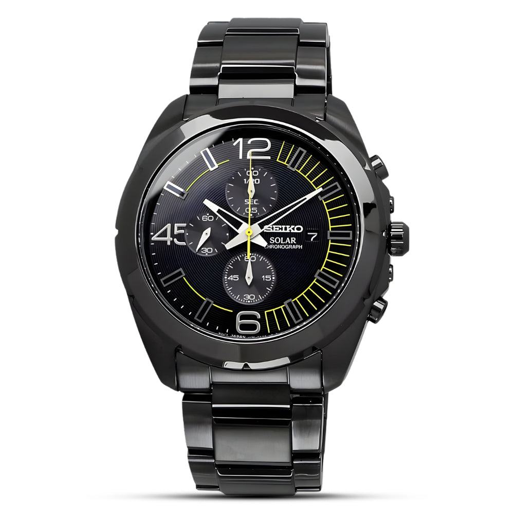 Seiko Solar Chronograph Black Dial Men's Watch | SSC217P1