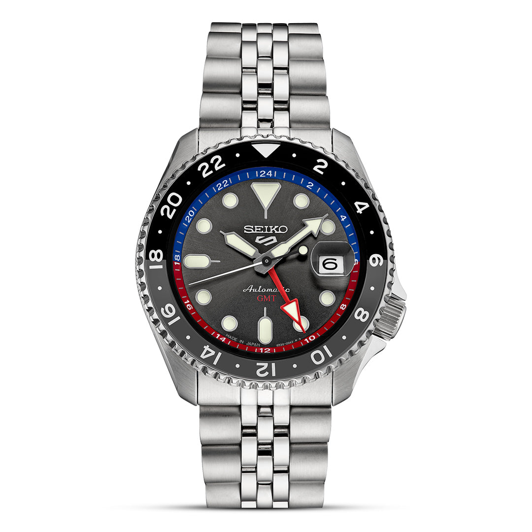 Seiko 5 Sports GMT Automatic Charcoal Gray Dial Men's Watch | SSK019