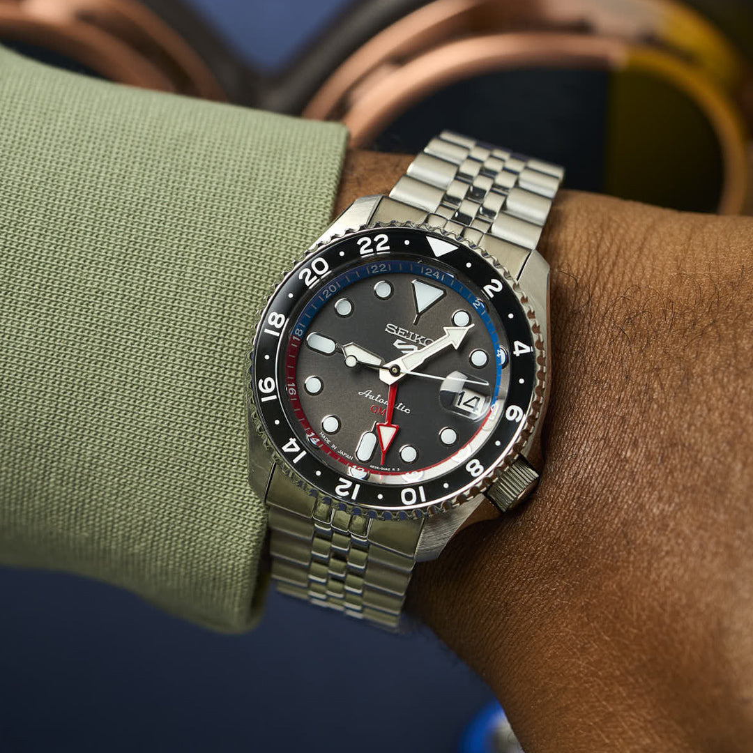 Seiko 5 Sports GMT Automatic Charcoal Gray Dial Men's Watch | SSK019