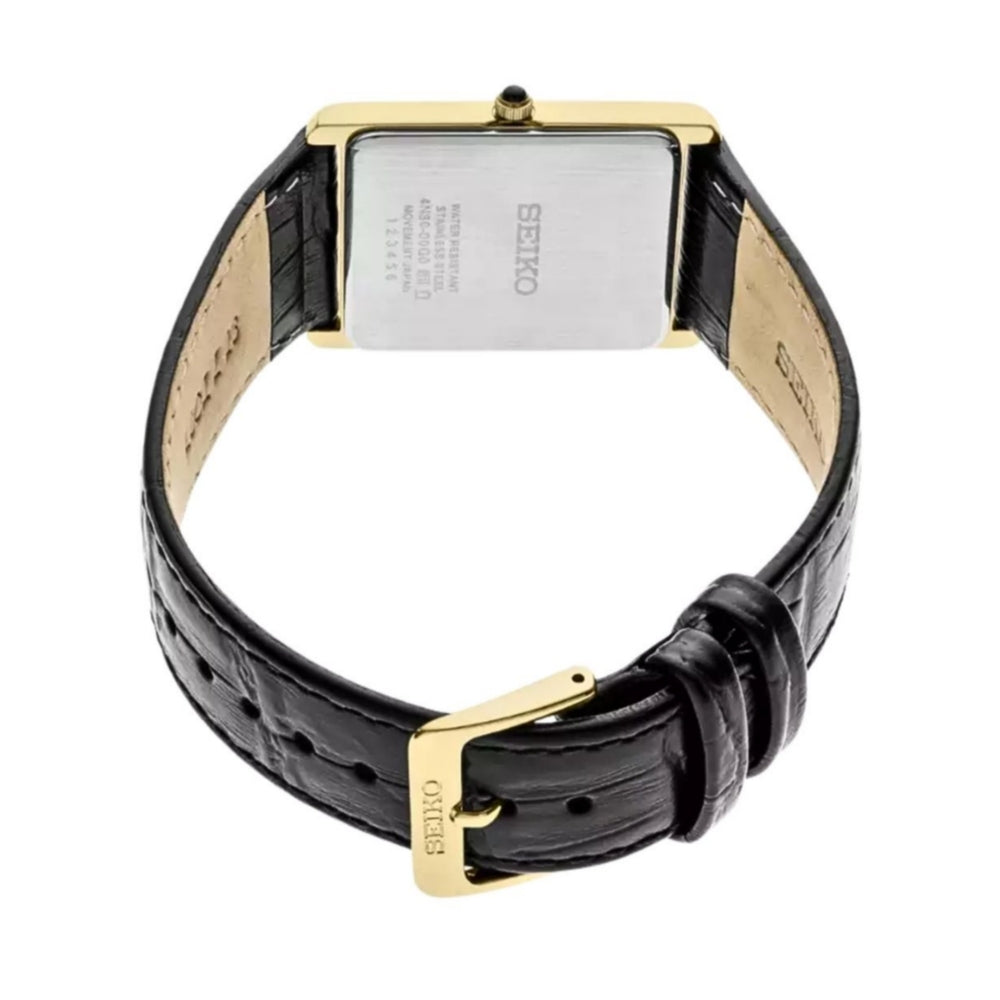 Seiko Conceptual Rectangular Quartz White Dial Ladies Watch SWR104P1