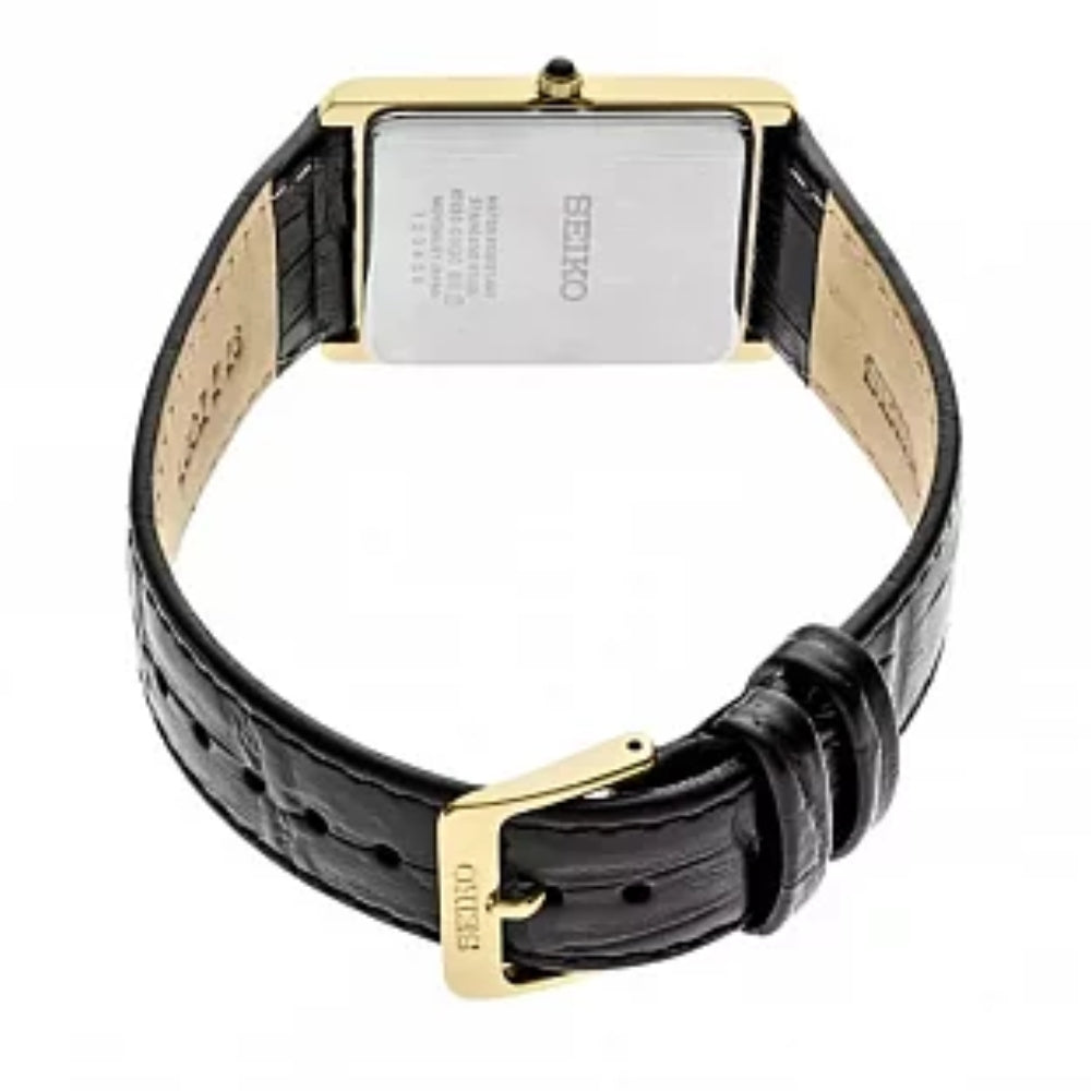 Seiko Conceptual Rectangular Champagne Dial Men's Watch SWR106P1