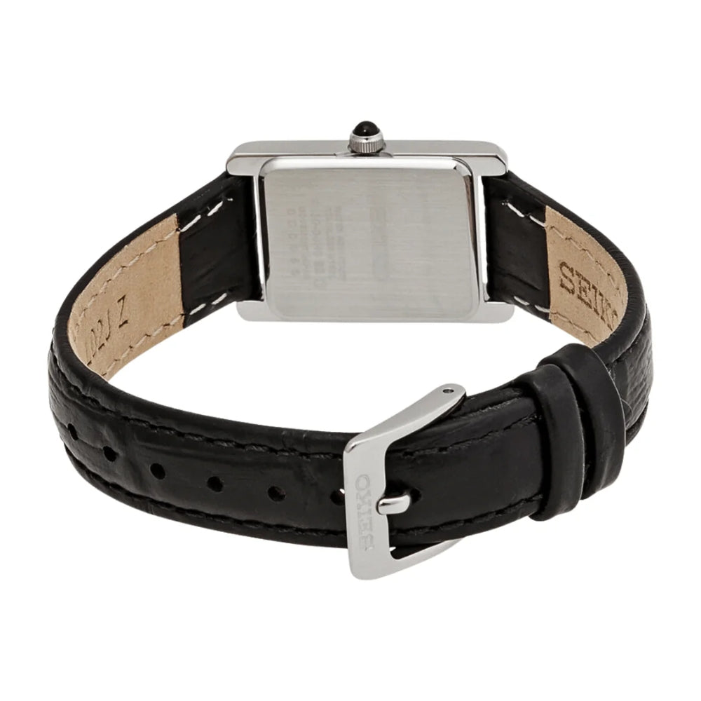 Seiko Conceptual Quartz Rectangular White Dial Ladies Watch SWR107P1