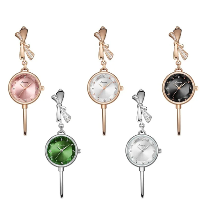 Kimio Rhinestone Multi Color Dial Ladies Bracelet Watch K6435S-GD1RRW