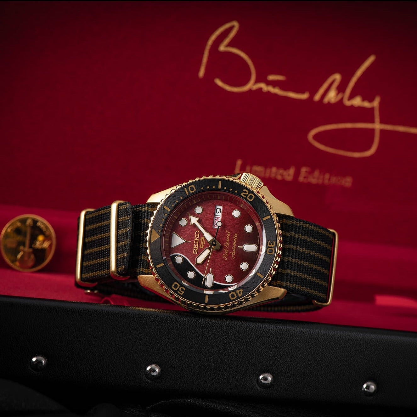 SEIKO 5 SPORTS AUTOMATIC BRIAN MAY LIMITED EDITION WATCH | SRPH80K1