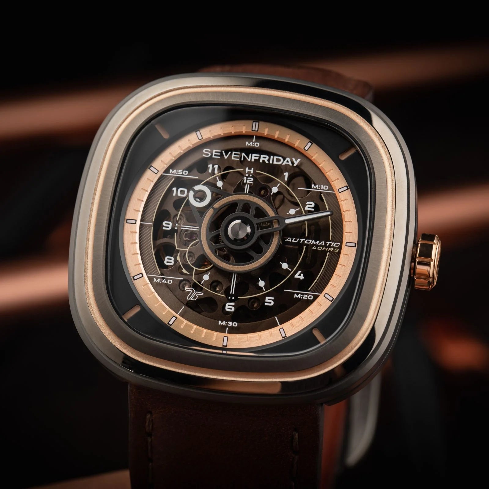 SevenFriday T2/03 BROWN-T Automatic Men's Watch| T Series