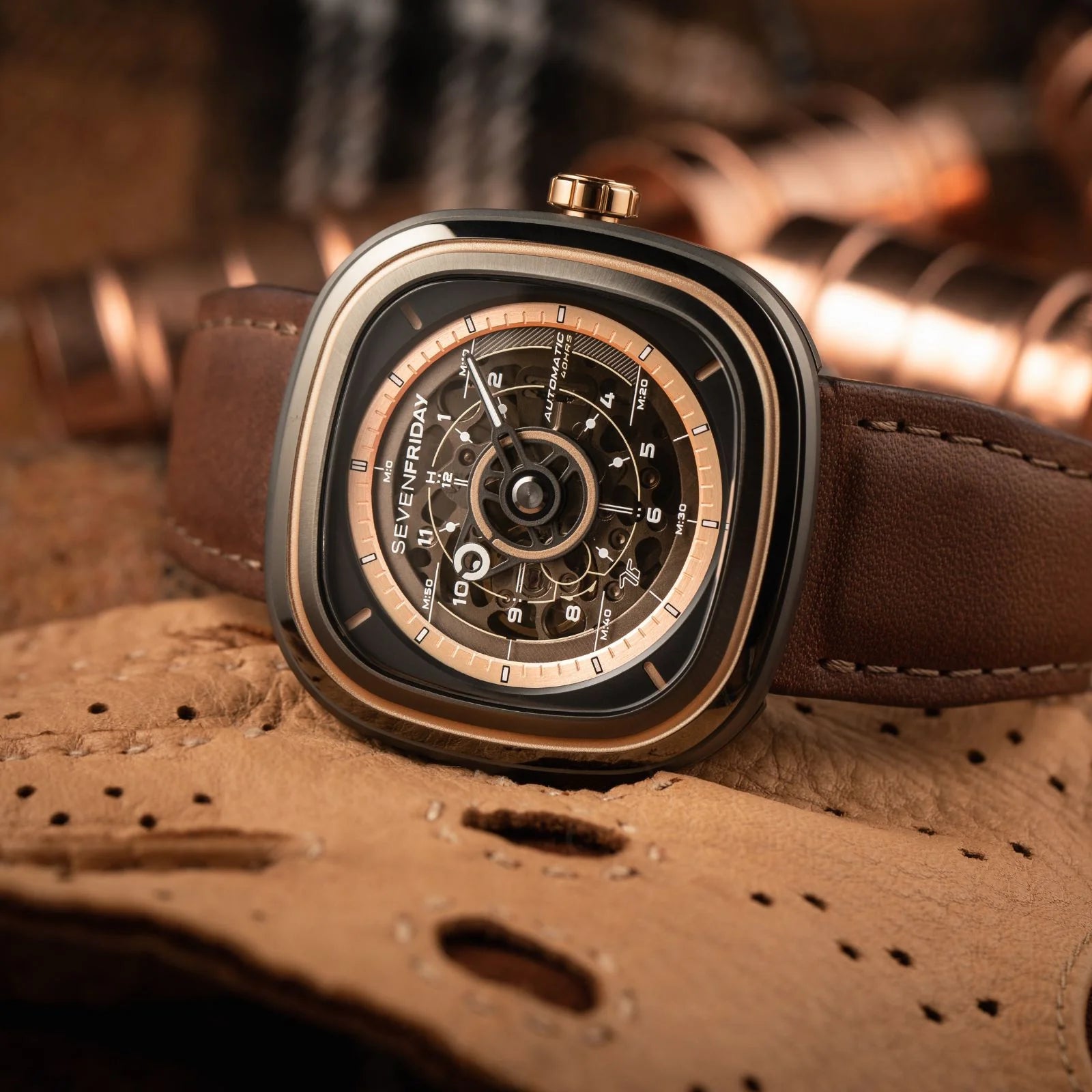 SevenFriday T2/03 BROWN-T Automatic Men's Watch| T Series