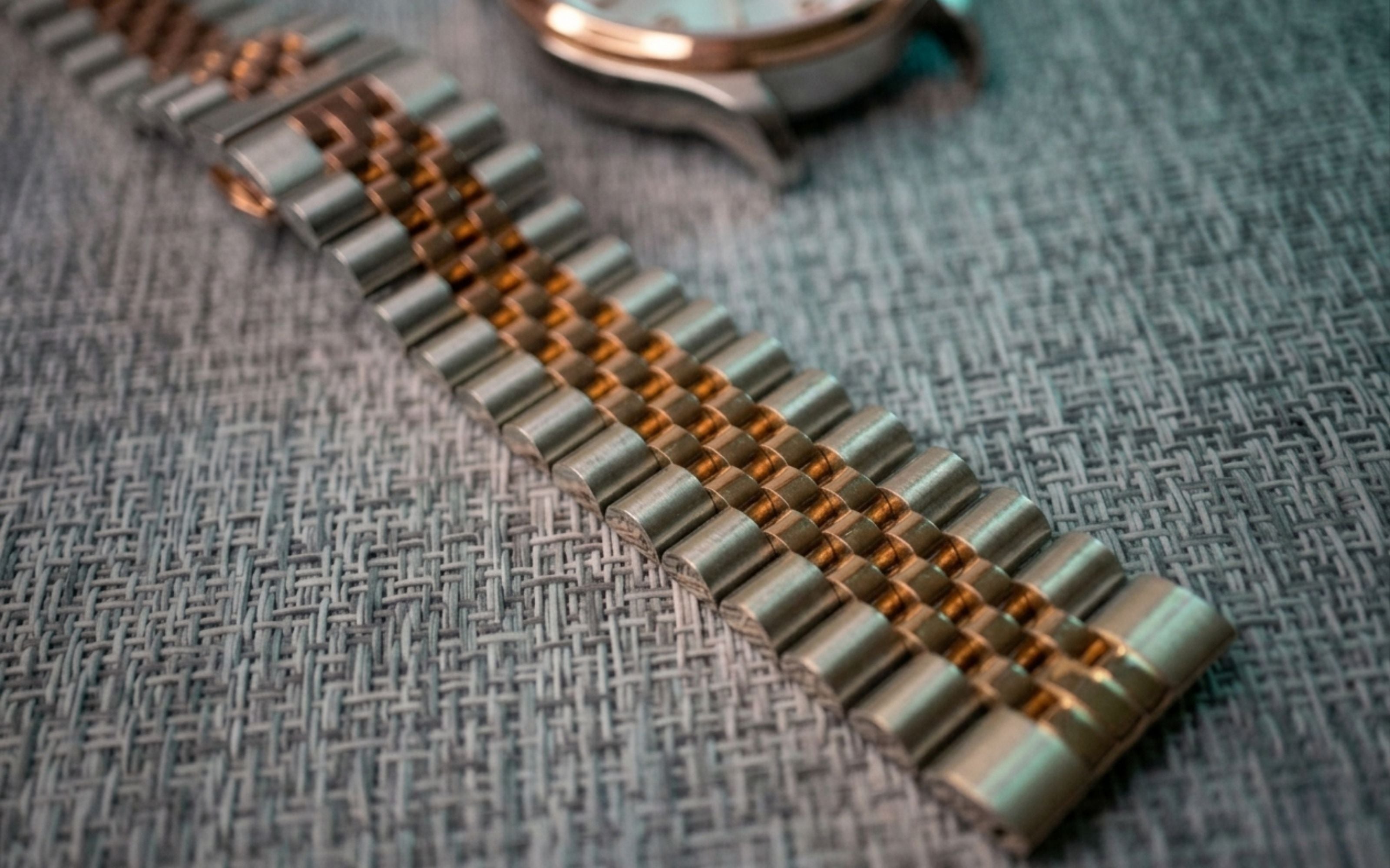 Cavern Two Tone 22mm Curved Jubilee Watch Bracelet