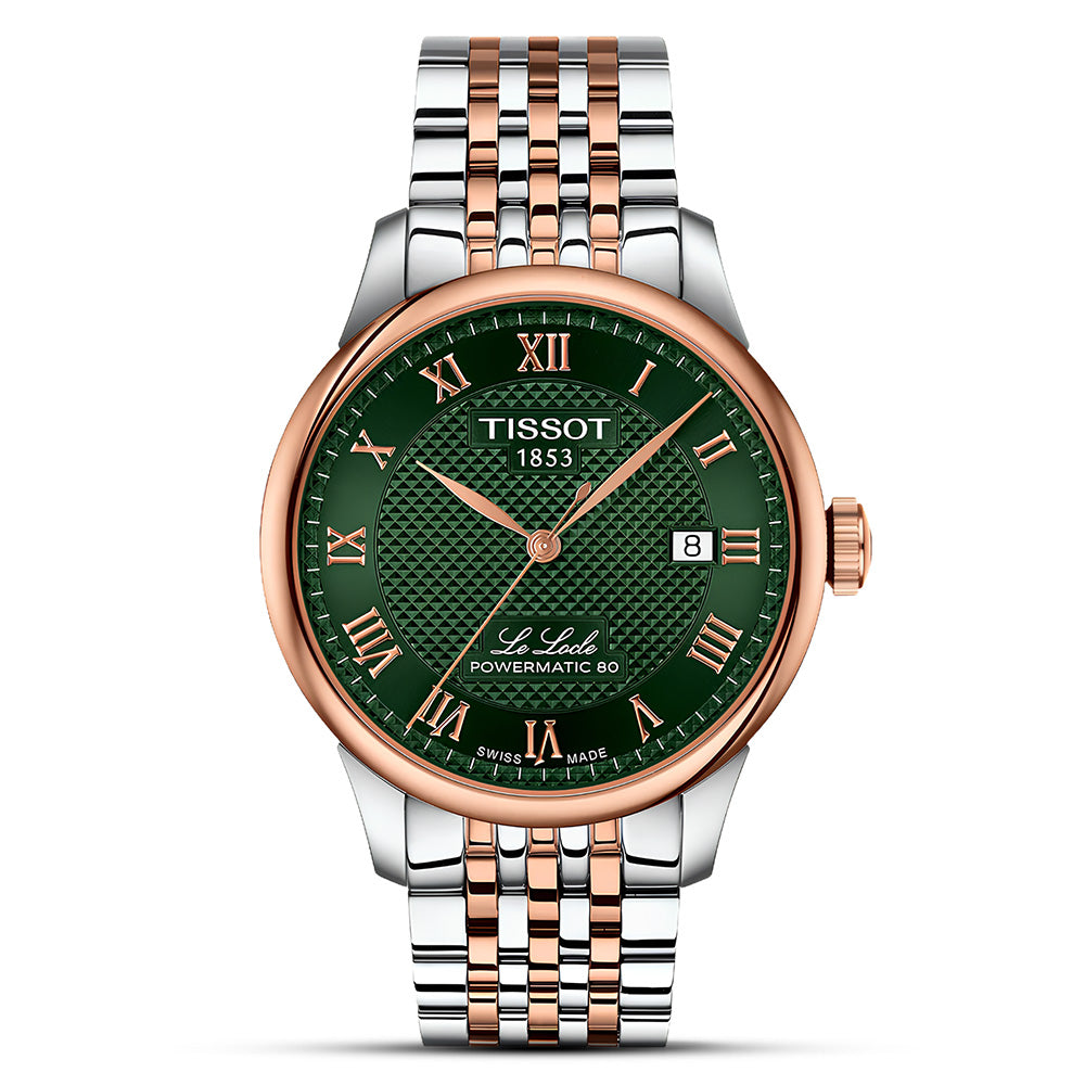 Tissot Le Locle Powermatic 80 Green Dial Men's Watch T006.407.22.093.01