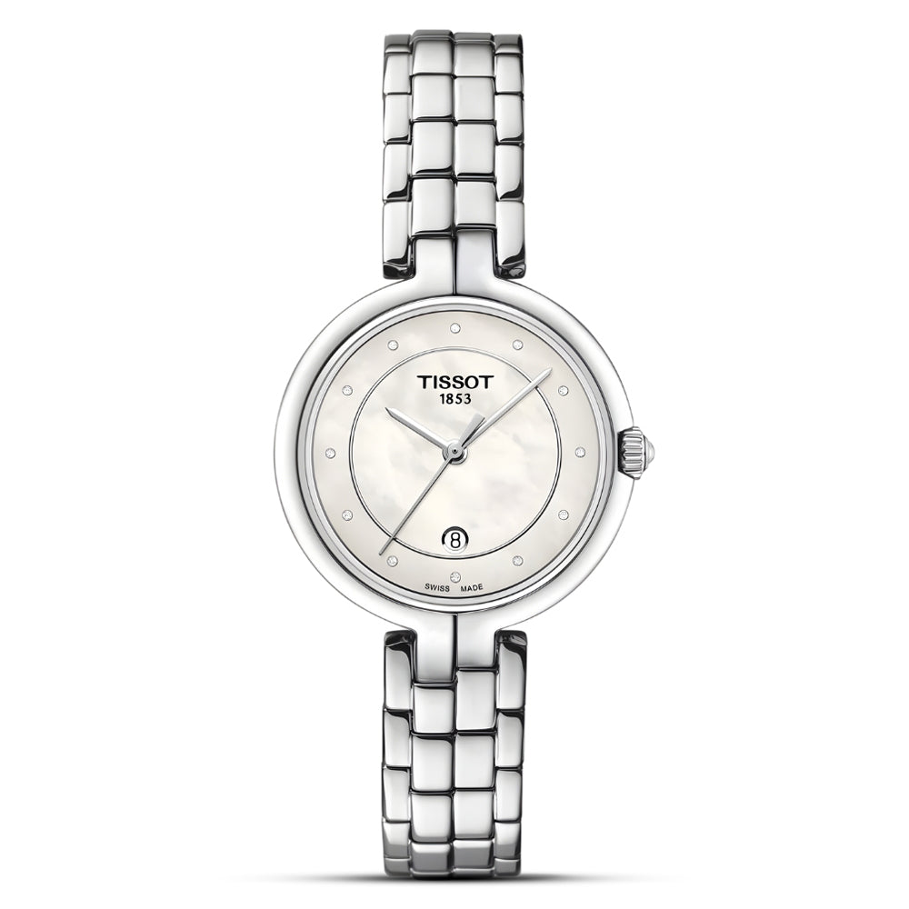 Tissot Flamingo White MOP Diamonds Dial Ladies Watch | T094.210.11.116.01